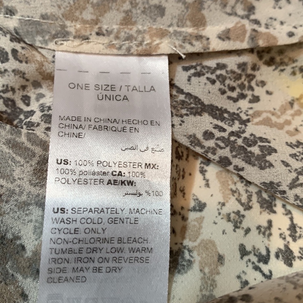 Chico’s Python Print Sheer Button Down Blouse - Picture 10 of 14